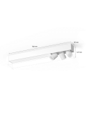 Plafón LED con 3 focos direccionables Blanco medidas producto | LeonLeds
