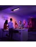 Plafón de techo LED integrado Centris Hue blanco 36W foto ambiente | LeonLeds