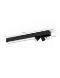 Plafón de techo LED integrado Centris Hue blanco 36W medidas producto| LeonLeds