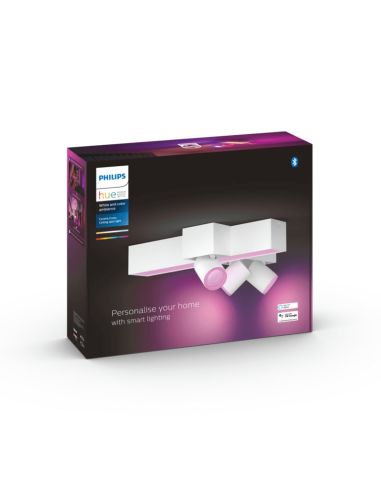 Plafón de techo LED regulable Centris Hue blanco 25W caja producto| LeonLeds