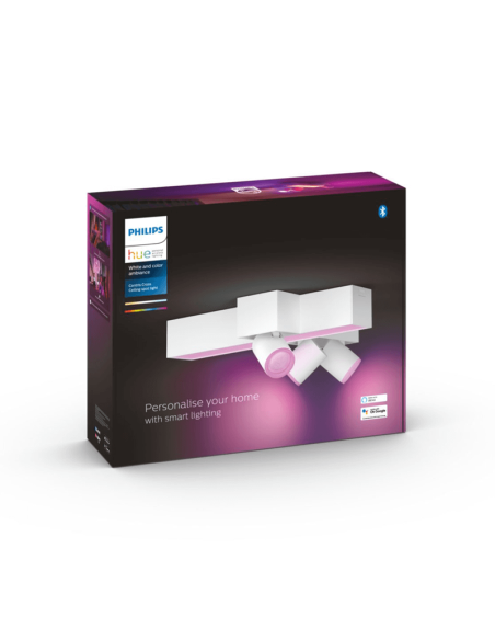 Plafón de techo LED regulable Centris Hue blanco 25W caja producto| LeonLeds