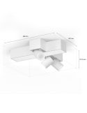 Plafón de techo LED regulable Centris Hue blanco 25W medidas producto| LeonLeds