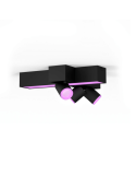 Plafón de techo LED regulable Centris Hue negro 25W | LeonLeds