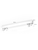 Plafón de techo LED regulable Centris blanco 40W medidas producto | LeonLeds
