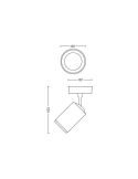 Foco LED negro Inteligente Fugato Philips HUE medidas