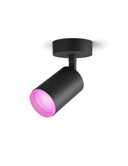 Refletor LED preto inteligente Philips HUE Fugato