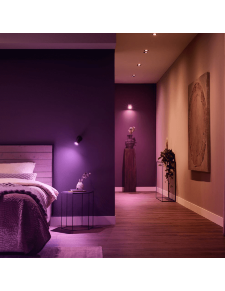 Foco LED negro Inteligente Fugato Philips HUE ambiente RGB