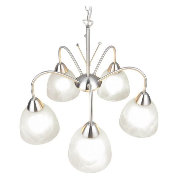 Plafonnier avec 5 Abat-Jour DOBBY Style Classique | LeonLeds