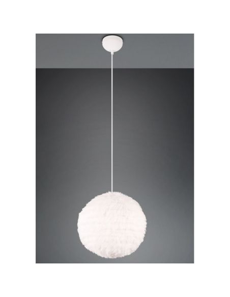 Lámpara Colgante FURRY Esponjosa y Acogedora Ø35cm | LeonLeds