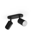 Foco inteligente 2 luces Fugato negro detalle producto| LeonLeds
