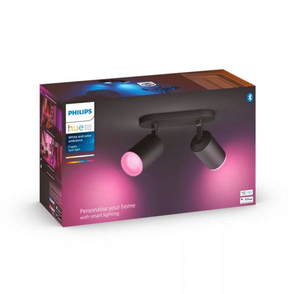 Foco inteligente 2 luces Fugato caja producto| LeonLeds