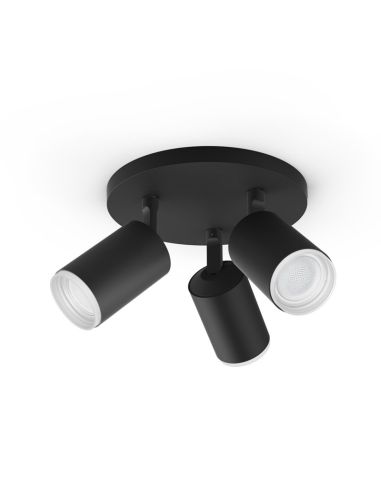 Projector inteligente 3 luzes preto Fugato| LeonLeds