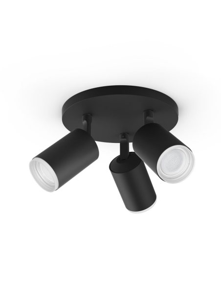 Projector inteligente 3 luzes preto Fugato| LeonLeds