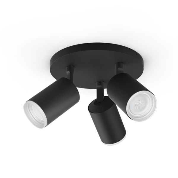 Projector inteligente 3 luzes preto Fugato| LeonLeds
