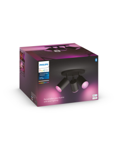 Foco inteligente 3 luces negro Fugato| LeonLeds 2
