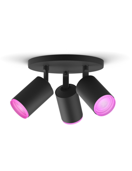 Foco inteligente 3 luces negro Fugato| LeonLeds