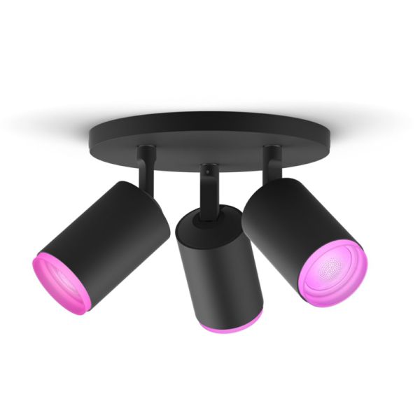 Foco inteligente 3 luces negro Fugato| LeonLeds