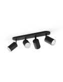Foco inteligente 4 luces negro Fugato detalle producto| LeonLeds
