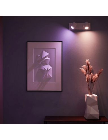 Refletor inteligente 2 luzes Luz prata acesa | LeonLeds