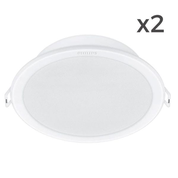 Pack de 2 Downlight LED empotrable MESON 23,5W, Ø 215mm 4000 K Blanco