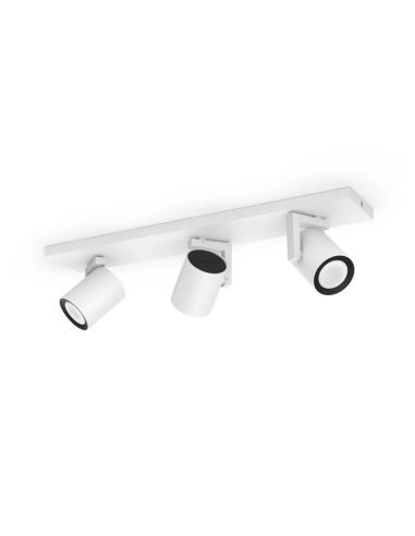 Foco inteligente de 3 luces Argenta blanco 5.7W GU10 2000-6500K RGB HueWhite and Color Ambiance