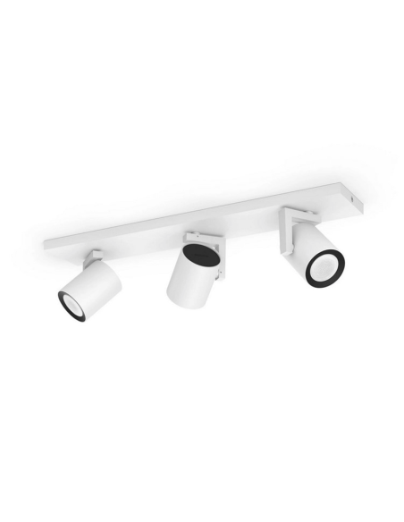 Spot intelligent à 3 lumières Argenta blanc 5,7W GU10 2000-6500K RGB HueWhite et Color Ambiance