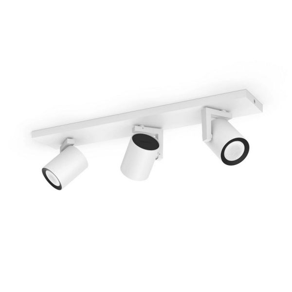 Spot intelligent à 3 lumières Argenta blanc 5,7W GU10 2000-6500K RGB HueWhite et Color Ambiance