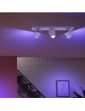 Foco inteligente de 3 luces Argenta blanco 5.7W GU10 2000-6500K RGB HueWhite and Color Ambiance ambiente