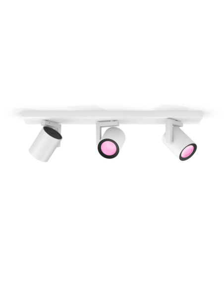 Spot intelligent à 3 lumières Argenta blanc 5,7W GU10 2000-6500K RGB HueWhite et Color Ambiance
