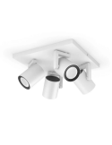 Foco inteligente de 4 luces blanco Argenta 5.7W GU10 2000-6500K RGB HueWhite and Color Ambiance detalle