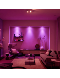 Foco inteligente de 4 luces blanco Argenta 5.7W GU10 2000-6500K RGB HueWhite and Color Ambiance ambiente