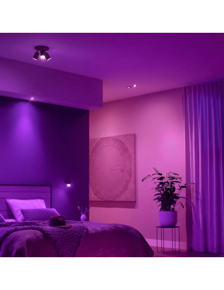 Refletor embutido LED inteligente Philips Hue Centura luz rosa | LeonLeds