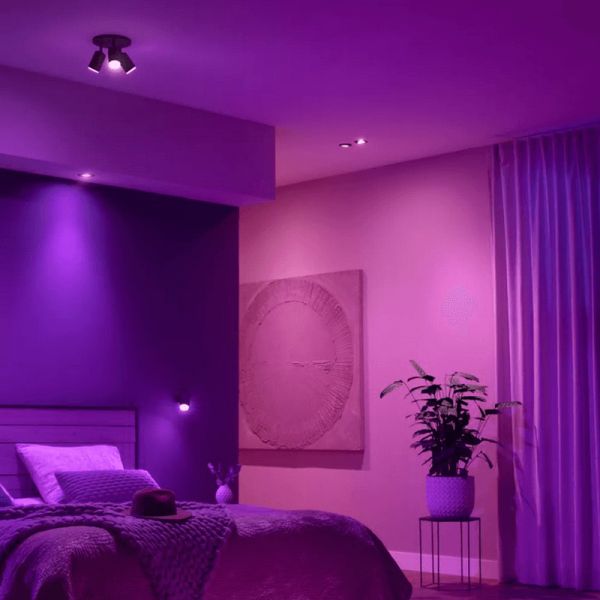 Foco empotrable LED inteligente Philips Hue Centura luz rosa| LeonLeds