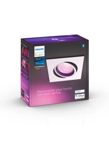 Foco LED inteligente cuadrado Philips Hue Centura cuadrado caja producto
