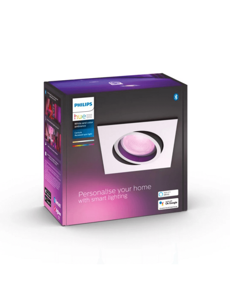 Foco LED inteligente cuadrado Philips Hue Centura cuadrado caja producto