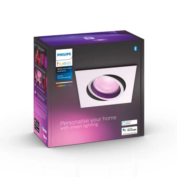 Foco LED inteligente cuadrado Philips Hue Centura cuadrado caja producto