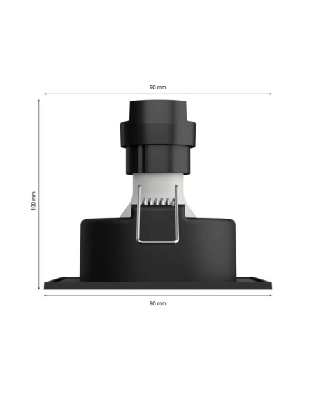 Mesures du produit du projecteur LED intelligent carré Philips Hue Centura