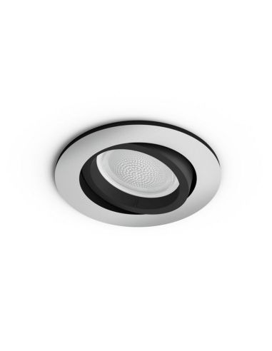 Foco LED inteligente redondo aluminio Philips Hue Centura apagado