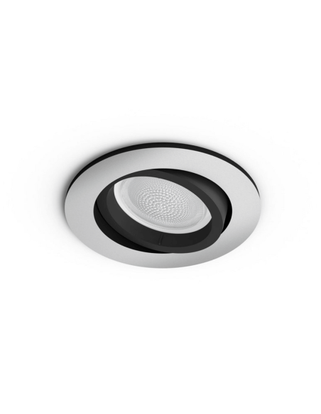 Foco LED inteligente redondo aluminio Philips Hue Centura apagado