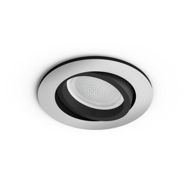 Foco LED inteligente redondo aluminio Philips Hue Centura apagado