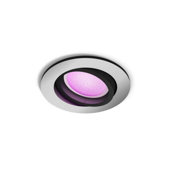 Foco LED inteligente redondo aluminio Philips Hue Centura