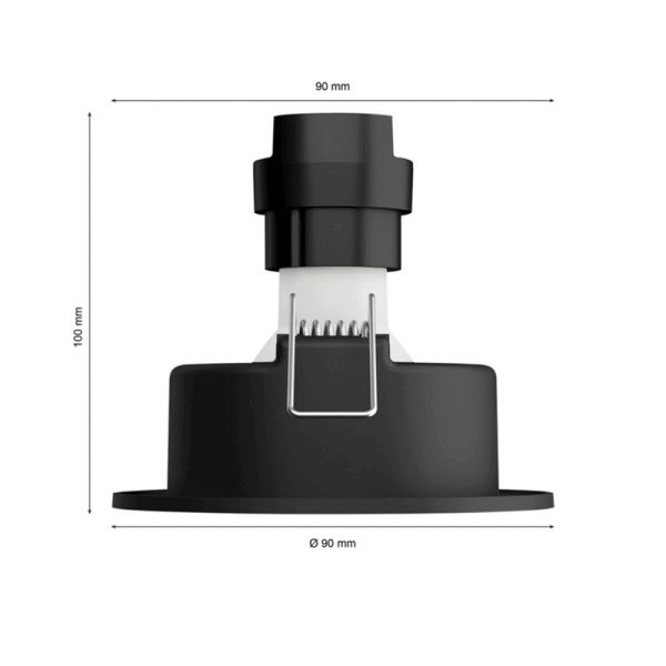 Foco LED inteligente redondo aluminio Philips Hue Centura medidas producto