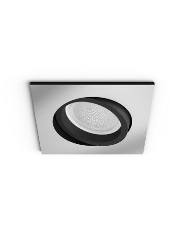 Refletor LED inteligente quadrado de alumínio Philips Hue Centura desligado