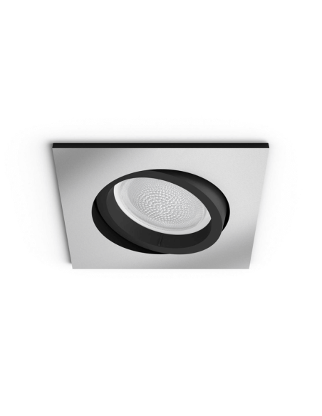 Spot LED intelligent carré en aluminium Philips Hue Centura éteint