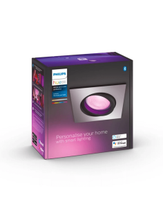 Foco LED inteligente cuadrado aluminio Philips Hue Centura 2