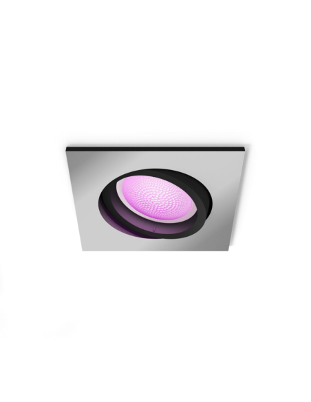 Foco LED inteligente cuadrado aluminio Philips Hue Centura