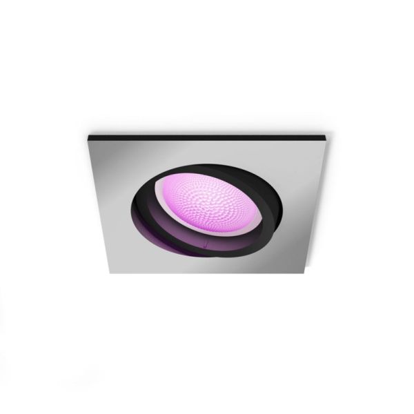 Spot LED intelligent carré en aluminium Philips Hue Centura