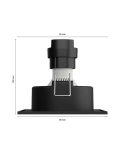 Foco LED inteligente cuadrado aluminio Philips Hue Centura medidas producto