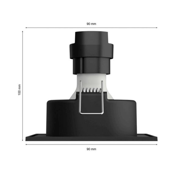 Mesures du produit du spot LED intelligent carré en aluminium Philips Hue Centura