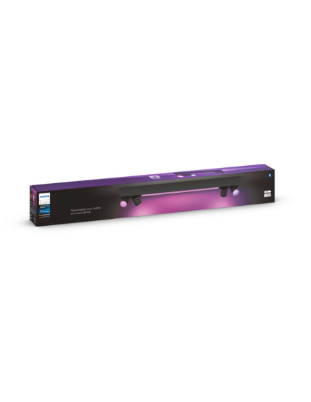 Plafón techo LED inteligente Philips Hue Centris negro caja producto